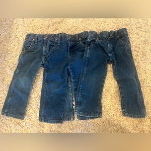 Lot of 3 Wrangler toddler size 3T jeans.